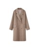 Autumn and winter high-end cocoon shaped double-sided woolen coat, women's simple temperament, long loose wool coat