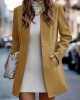 Women's elegant and simple commuting in autumn and winter thickened long-sleeved double-sided tweed coat woman