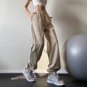 Loose sweatpants new running training closed leg yoga pants high waist show thin tide