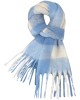 Imitation cashmere scarf women's new plaid student tassel shawl double-sided matching color collar