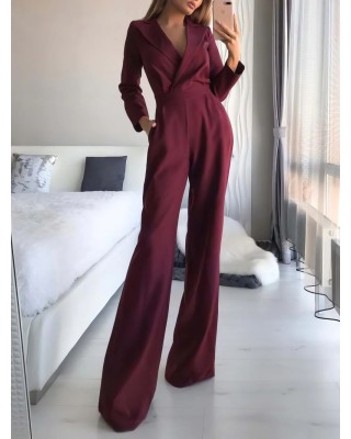 Long Dress New Chinese jumpsuit Slant waist temperament Commuter jumpsuit