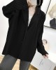 Autumn and winter new products with loose temperament, oversized long sleeved pleated suit jacket for women